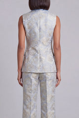 Blue Shawl Lapel 2-Piece Women Suits