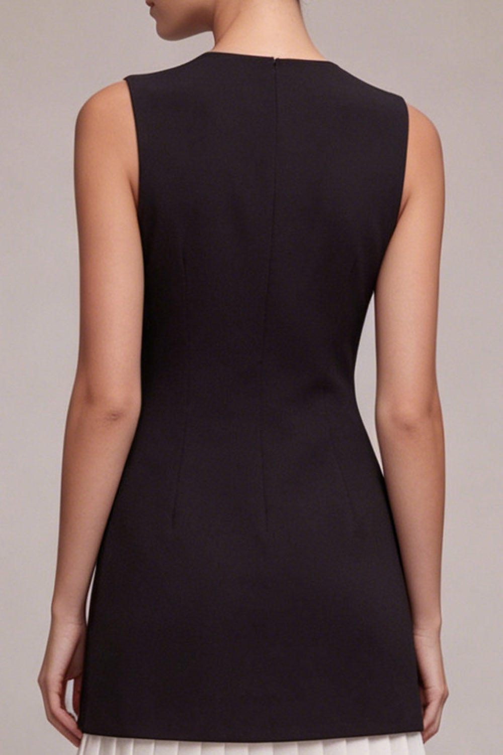 Black Sleeveless Bodycon Mini Dress with Ruffles