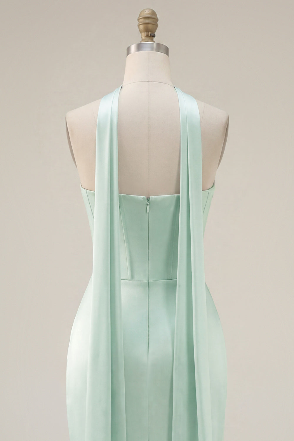 Strapless Corset Bodycon Mint Homecoming Dress with Slit