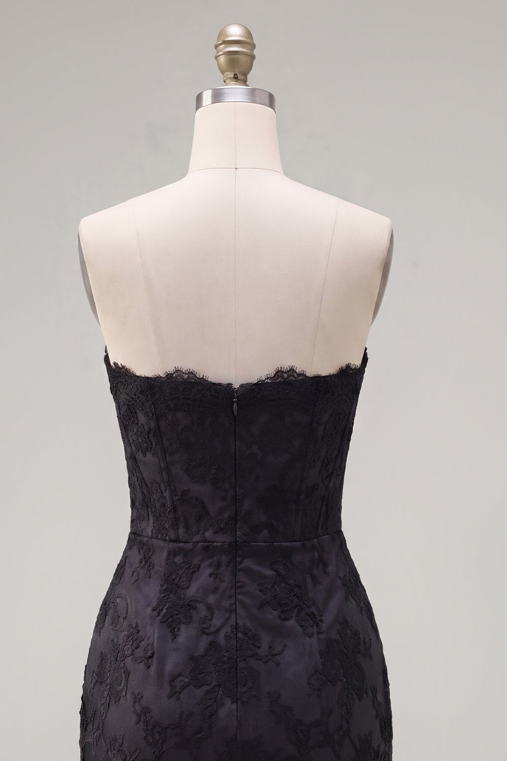 Black Bodycon Strapless Homecoming Dress with Bow